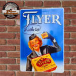 plaque vintage cigarettes flyer hotesse de lair émaillée