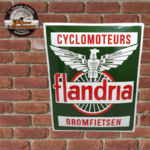 plaque vintage motos flandria émaillée