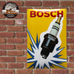 plaque vintage bougie Bosch émaillée