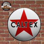plaque vintage huile caltex émaillée