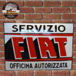 plaque servizio Fiat officina autorizzata émaillée