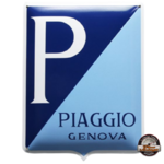 plaque émaillée logo piaggio genova blason