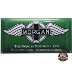 plaque émaillée logo Morgan motor Co.