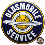 plaque émaillée oldsmobile service ronde