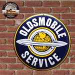 plaque logo oldsmobile service émaillée