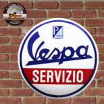 plaque logo Vespa service émaillée