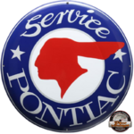 plaque émaillée Pontiac service ronde