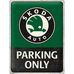 plaque-metal-skoda-parking-only-30x40