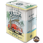 boite L métal vw combi life is better at the beach