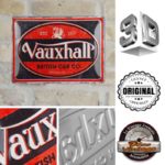 plaque relief Vauxhall british car Co. 20x30 cm