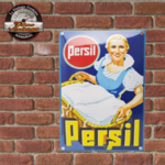 plaque émaillée lessive persil rétro