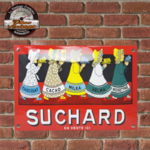 plaque émaillée Suchard en vente ici fillettes 30x20