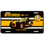 plaque métal Lotus seven 30x15 cm