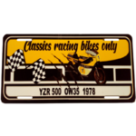 plaque métal vintage yamaha racing