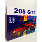 plaque métal peugeot 205 gti 1.9