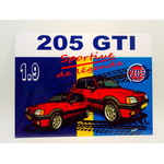 plaque déco peugeot 205 gti