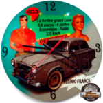 horloge murale vintage Peugeot 403