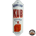 plaque déco émaillée bouillon Kub vintage