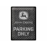 plaque john deere parking only logo aluminium strié vintage