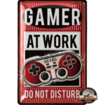 plaque 20x30 gamer at work do not disturb