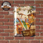 plaque métal tiki bar déco chic 20x30cm