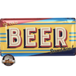 plaque 34x17 ice cold beer served here en relief