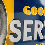 plaque métal goodyear émaillée vintage garage