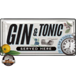 plaque 34x17 gin tonic en relief