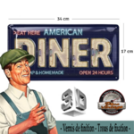 plaque déco vintage american diner