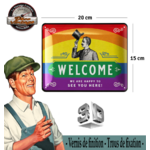 plaque signalisation lgbt welcome