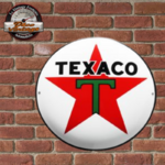 plaque émaillée logo texaco
