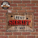 plaque best sheriff rétro
