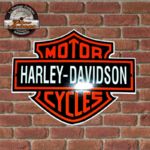 plaque émaillée logo Harley Davidson