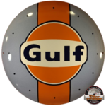 plaque émaillée gulf racing logo