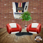 capot moteur porsche 911 déco Rothmans