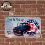 plaque métal pick-up Ford F1