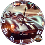 horloge murale porsche 356 rétro racing