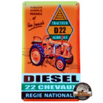 plaque métal tracteur renault d22