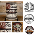 tirelire bidon huile camions mercedes