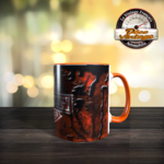 Mug harley relief orange