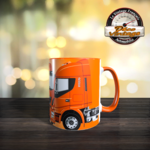 mug iveco camion orange