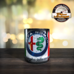 mug Alfa Roméo logo bidon d'huile