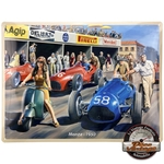 plaque métal circuit de Monza 1950 rétro 30x40