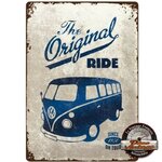 plaque métal vw combi original ride edition limitée 30x40cm