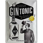 plaque publicitaire métal gin tonic bar déco vintage