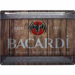plaque métal bacardi 40x30