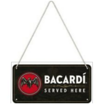 plaque bacardi métal 20 x 10 à suspendre