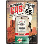plaque métal route 66 gas station