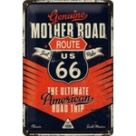 plaque métal route 66 us