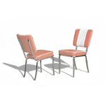 chaise rétro rose